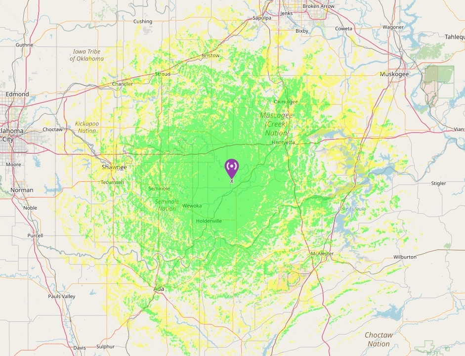 Repeater Coverage Map